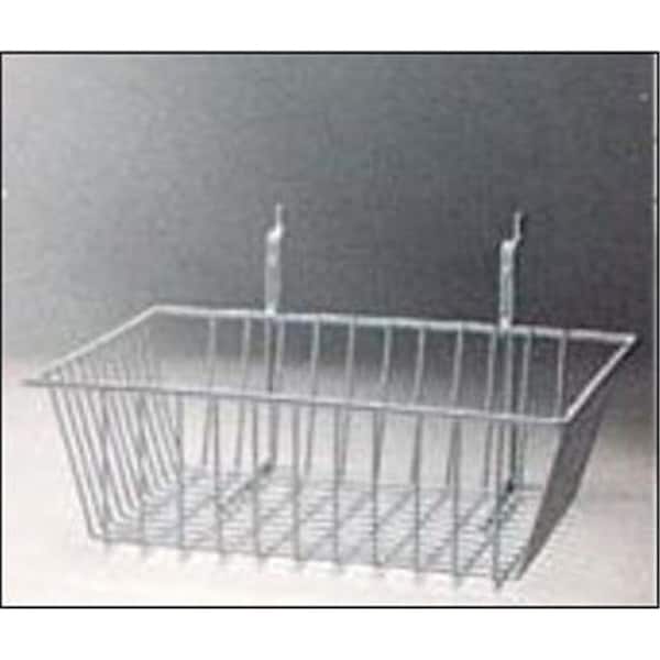 Rack Em Racks RackEm Racks 5082-W 12 in. H x 12 in. W x 4 in. D Wire Basket - White 5082-W - main